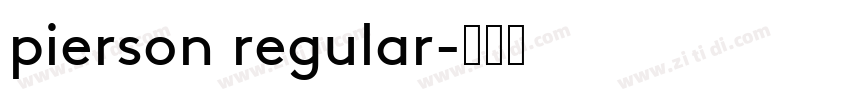 pierson regular字体转换